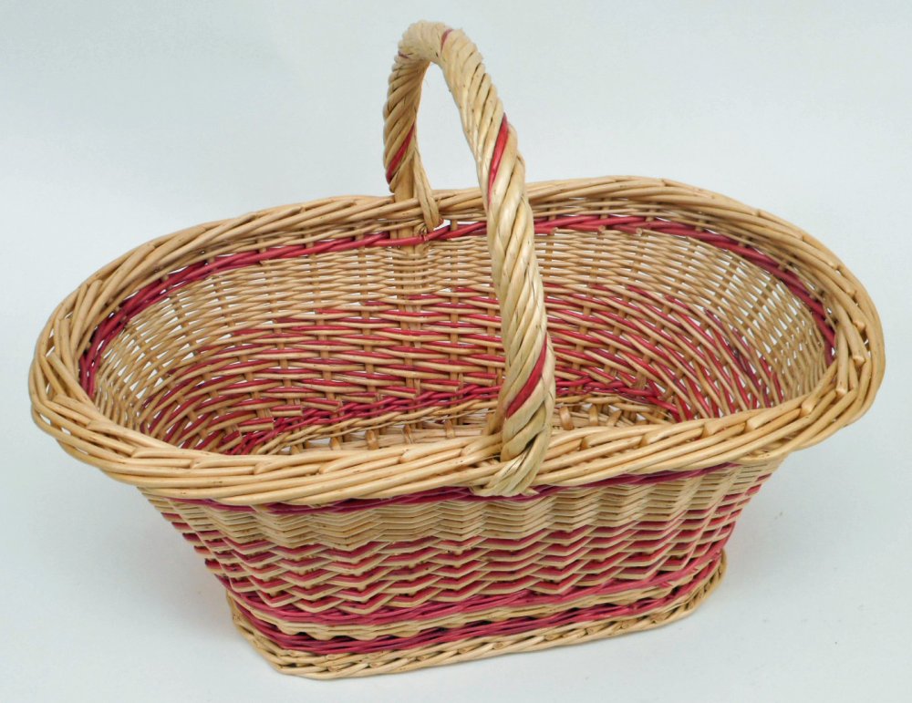 Panier ovale teinté verni rose - n°3