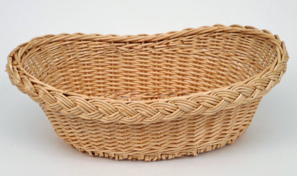 Corbeille "Bateau" osier blanc L.30