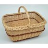 Panier rectangulaire "Lucette" osier blanc & brut